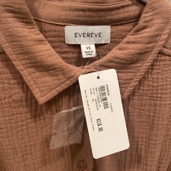 Evereve Hailey Gauze Button Down Dress - Picture 3 of 4